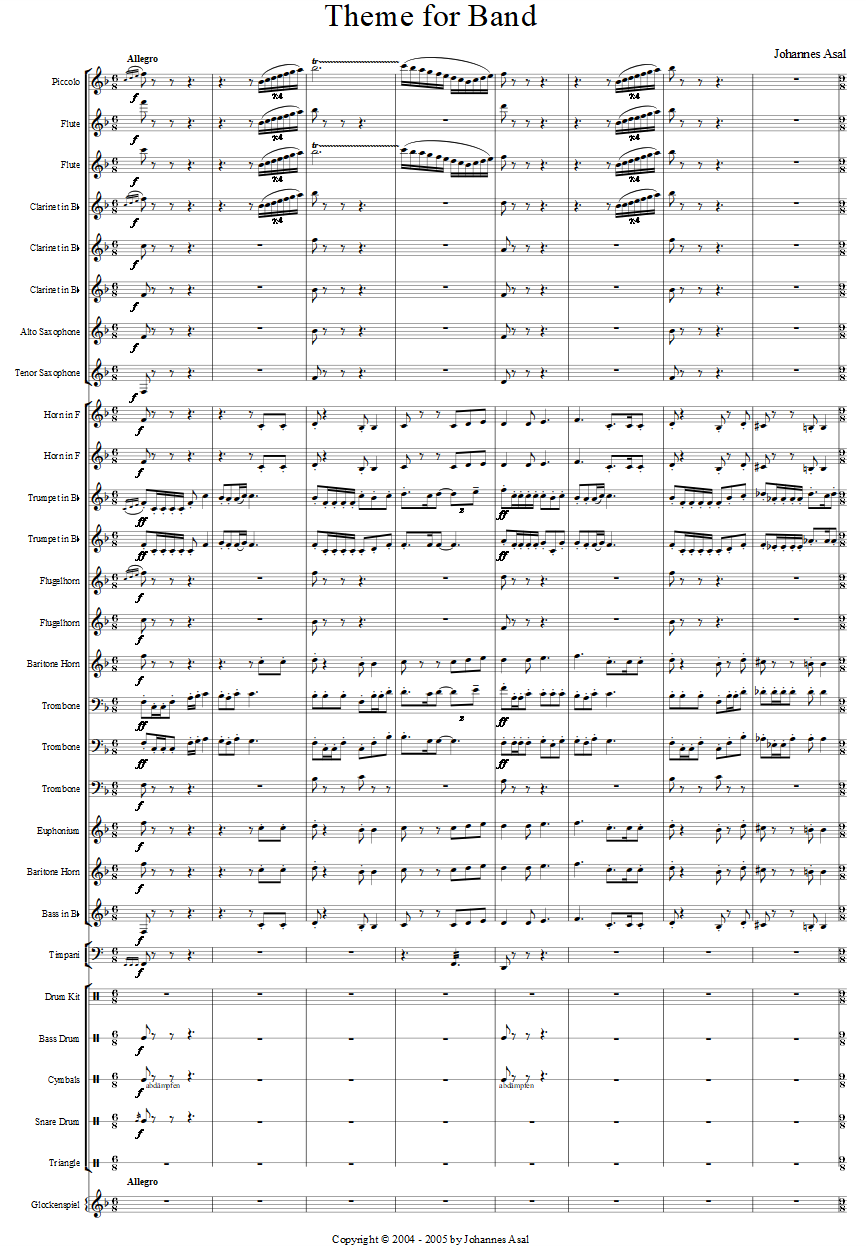 Partitur: Theme for Band